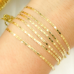 Load image into Gallery viewer, 14k Solid Gold Mirror Flat Marina Link Chain