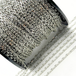 Load image into Gallery viewer, Oxidized Sterling Silver Diamond Cut Marina Chain