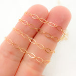Load image into Gallery viewer, 14K Gold-Filled Flat Oval and Round Link Chain