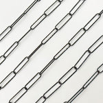 Load image into Gallery viewer, Y79DCBR. Black Rhodium Sterling Silver Diamond Cut Paperclip Chain