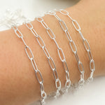 Load image into Gallery viewer, 925 Sterling Silver Hammered Paperclip Chain.