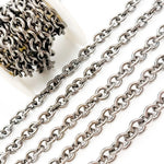 Load image into Gallery viewer, Black Rhodium Sterling Silver Cable Chain