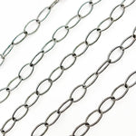 Load image into Gallery viewer, Black Rhodium Sterling Silver Twisted Oval Link Chain