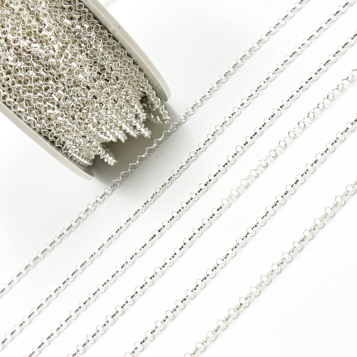 Sterling Silver Diamond Shape Link Chain