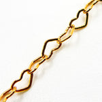 Load image into Gallery viewer, 14K Yellow Solid Gold Flat Heart Link Chain