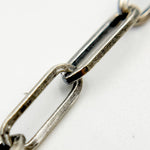 Load image into Gallery viewer, Oxidized Sterling Silver Flat Paperclip Chain
