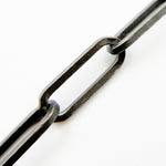 Load image into Gallery viewer, Black Rhodium Sterling Silver Matte Paperclip Chain