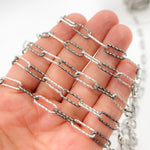 Load image into Gallery viewer, Black Rhodium Sterling Silver Diamond Cut Paperclip Chain