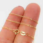 Load image into Gallery viewer, 030GA3BGT218K. 18K Solid Gold Flat Figaro Link Chain