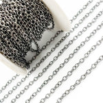 Load image into Gallery viewer, Black Rhodium Sterling Silver Cable Chain
