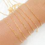 Load image into Gallery viewer, 14K Gold Filled Dapped Bar Chain