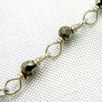 Load image into Gallery viewer, Pyrite 925 Sterling Silver Wire Chain