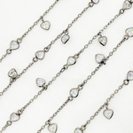 Load image into Gallery viewer, Cubic Zirconia Heart Shape Dangle & Connected Wire Chain