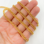 Load image into Gallery viewer, Gold Plated 925 Sterling Silver Hollow Double Curb Chain.