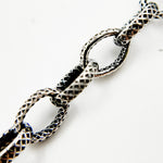 Load image into Gallery viewer, Oxidized Sterling Silver Textured Oval Chain