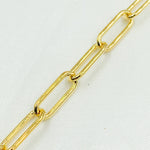 Load image into Gallery viewer, Gold Plated 925 Sterling Silver Smooth Paperclip Chain.