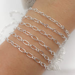 Load image into Gallery viewer, Sterling Silver Smooth Long and Short Link Chain