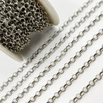 Load image into Gallery viewer, Sterling Silver Oxidized Rolo Chain