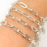 Load image into Gallery viewer, Sterling Silver Matt Flat Paperclip Chain