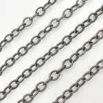 Load image into Gallery viewer, Oxidized Sterling Silver Twisted Oval Link Chain
