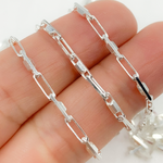 Load image into Gallery viewer, 925 Sterling Silver Diamond Cut Oval Link Chain.