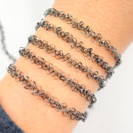 Load image into Gallery viewer, Black Rhodium Sterling Silver Dangle Chain