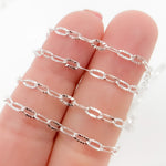 Load image into Gallery viewer, Z17SS. Sterling Silver Diamond Cut Paperclip Chain