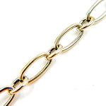 Load image into Gallery viewer, Oxidized Sterling Silver Smooth Long and Short Link Chain