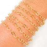 Load image into Gallery viewer, 14K Gold Filled Flat Round Link Chain