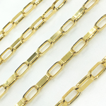 Load image into Gallery viewer, Y76GP. Gold Plated 925 Sterling Silver Flat Oval Link Chain