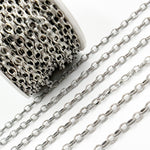 Load image into Gallery viewer, Oxidized Sterling Silver Textured Oval Link Chain