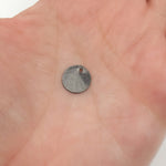 Load image into Gallery viewer, Black Rhodium Sterling Silver Brushed Round Flat Disc Charm with a Single Hole