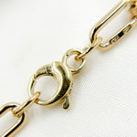 Load image into Gallery viewer, 568/870/G. 14K Yellow Gold Hollow Smooth and Flat Paperclip Chain