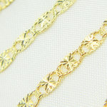 Load image into Gallery viewer, 14K Solid Gold Diamond Cut Marina Link