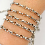 Load image into Gallery viewer, 501OX. Oxidized Sterling Silver Smooth Box Chain