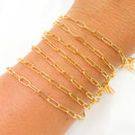 Load image into Gallery viewer, Gold Filled Paperclip Link Chain