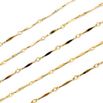 Load image into Gallery viewer, Shop Now Solid Yellow Gold Dapped Bar Chain
