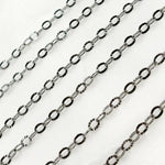 Load image into Gallery viewer, Black Rhodium Sterling Silver Diamond Cut Cable Chain
