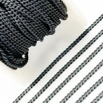 Load image into Gallery viewer, Sterling Silver Black Rhodium Matt Finish Curb Chain