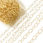Load image into Gallery viewer, 14k Solid Gold Hammered Oval Cable Link Chain