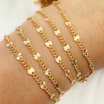 Load image into Gallery viewer, 14k Yellow Gold Filled Curb and Diamond Cut Marina Link Chain