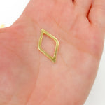 Load image into Gallery viewer, BDGP1. 25MM Gold-plated Sterling Silver Brushed Diamond Connector