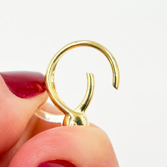 Gold-plated Sterling Silver Round Trigger Clasp