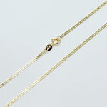 Load image into Gallery viewer, 14k Solid Gold Flat Marina Link Chain