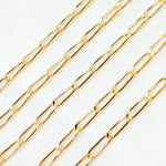 Load image into Gallery viewer, Gold Filled Curb Paperclip Chain