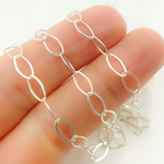 Load image into Gallery viewer, 925 Sterling Silver Flat Oval Link Chain.