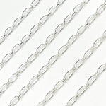 Load image into Gallery viewer, Sterling Silver Flat Marquise Shape Link Chain