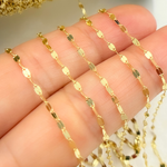 Load image into Gallery viewer, 027FV10byFt. 14k Gold Flat Marina Link Chain