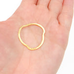 Load image into Gallery viewer, GPBS13. 25MM Gold-plated Sterling Silver Brushed Uneven Connector