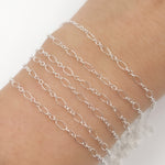 Load image into Gallery viewer, Sterling Silver Oval Long and Short Links Chain